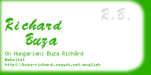 richard buza business card